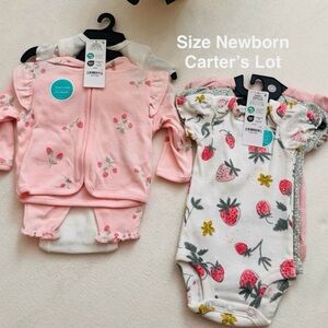 Carter's Child of Mine Baby Bodysuit/Cardigan Outfit Set,3-Pack